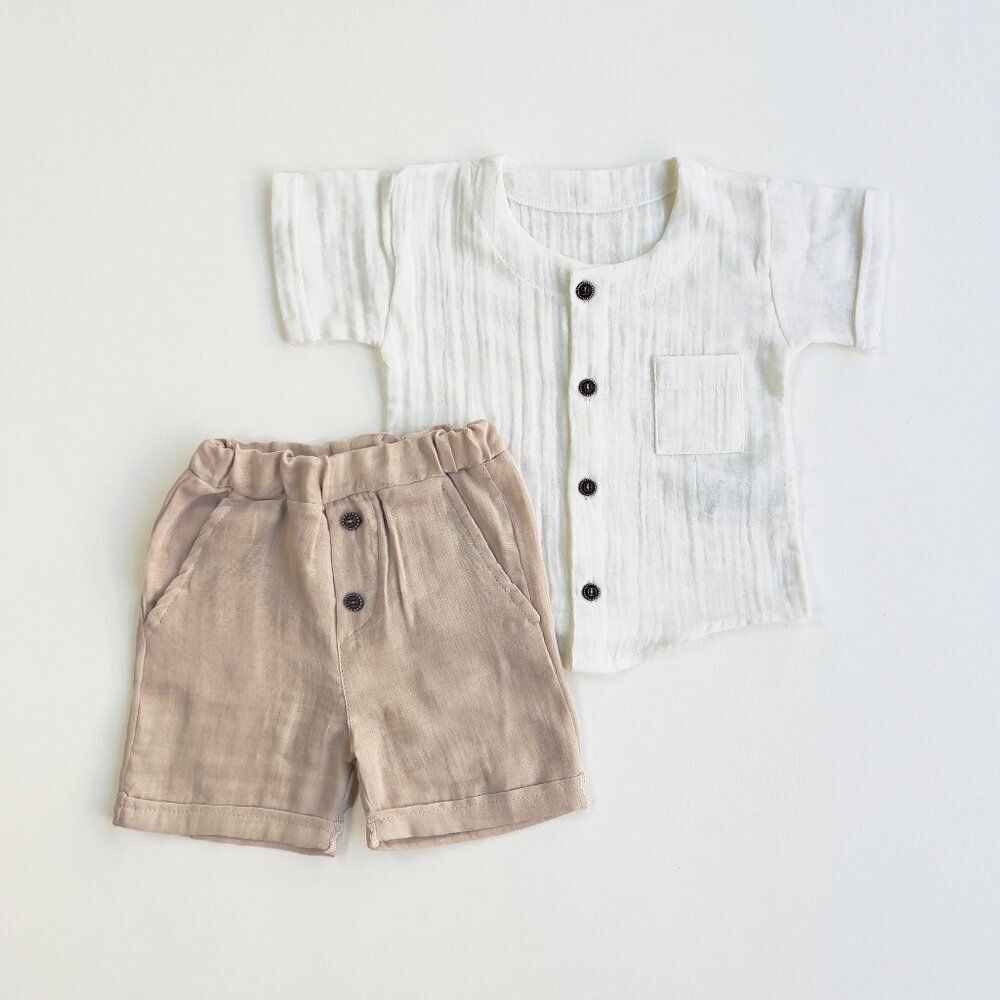 New Boys Muslin Cotton Set